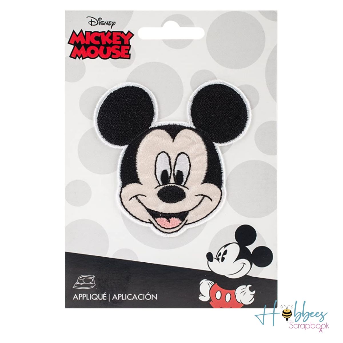 Mickey Mouse Iron-On Applique / Parche Térmico de Mickey Mouse Adhesivos / Pegamentos Disney