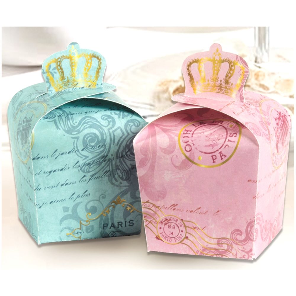 Parisian Favor Boxes Royal Crown / 8 Cajitas de Corona Royal Descontinuado Jolee&