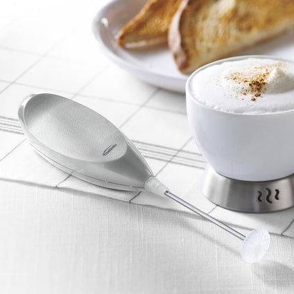 Milk Frother W Stand White / Espumador de Leche con Base Coffee Time Trudeau