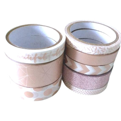 Beautiful Rose Gold Washi Tape / 8 Cintas Washi Oro Rosa Washi Tape American Crafts