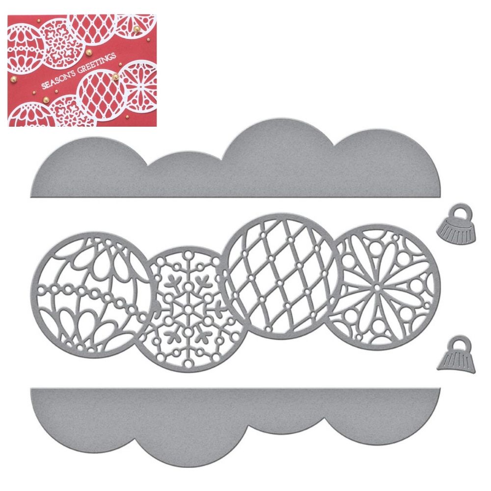 Christmas Ornament Border / Suajes de Esferas Navideñas Descontinuado Spellbinders