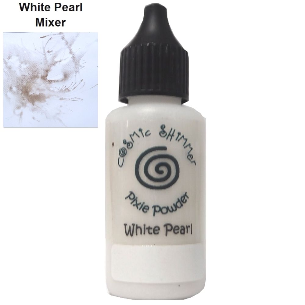 Cosmic Shimmer Pixie Powder White Pearl Mixer / Polvo Colorante Blanco Perla Pigmentos Creative Expressions