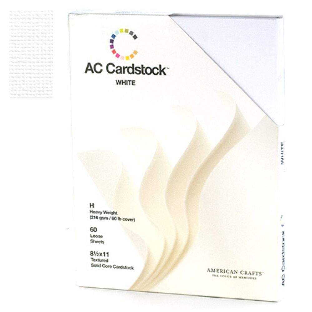 Textured White Cardstock / Cartulina Texturizada Blanca Papel American Crafts