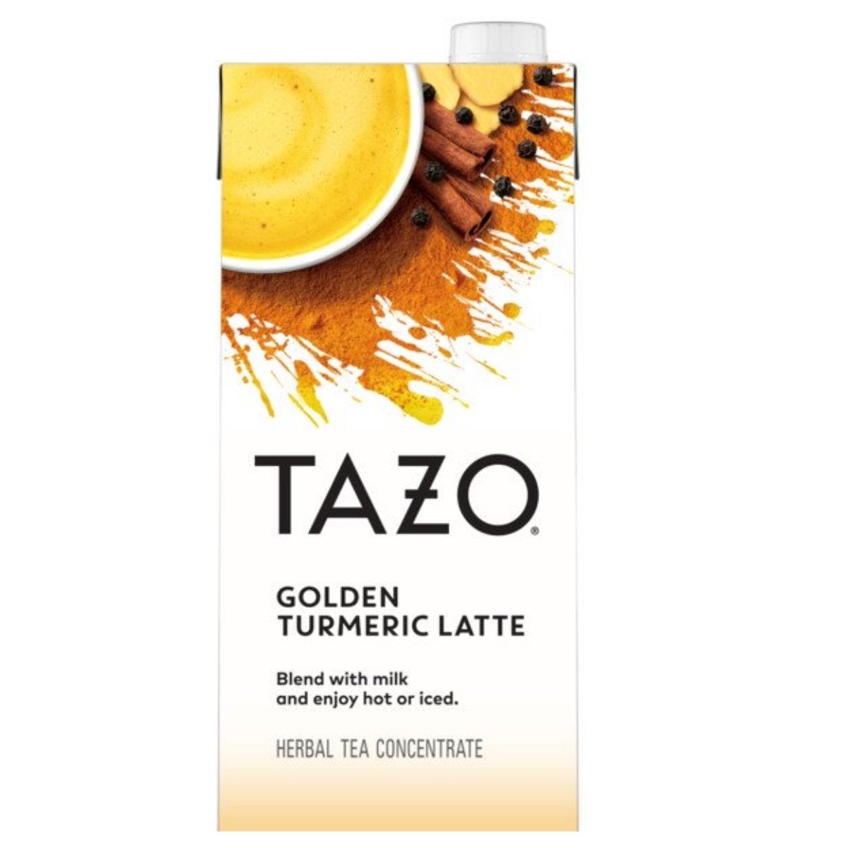 Tazo Golden Turmeric Latte, Herbal Tea  / Concentrado de Té de Cúrcuma Dorado