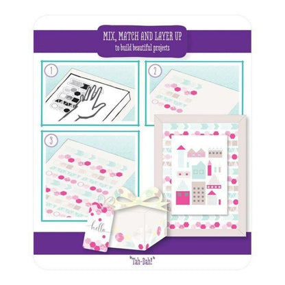 Clear Acrylic Stamps Geometric / Sellos de Polímero Geometria Sellos Docrafts