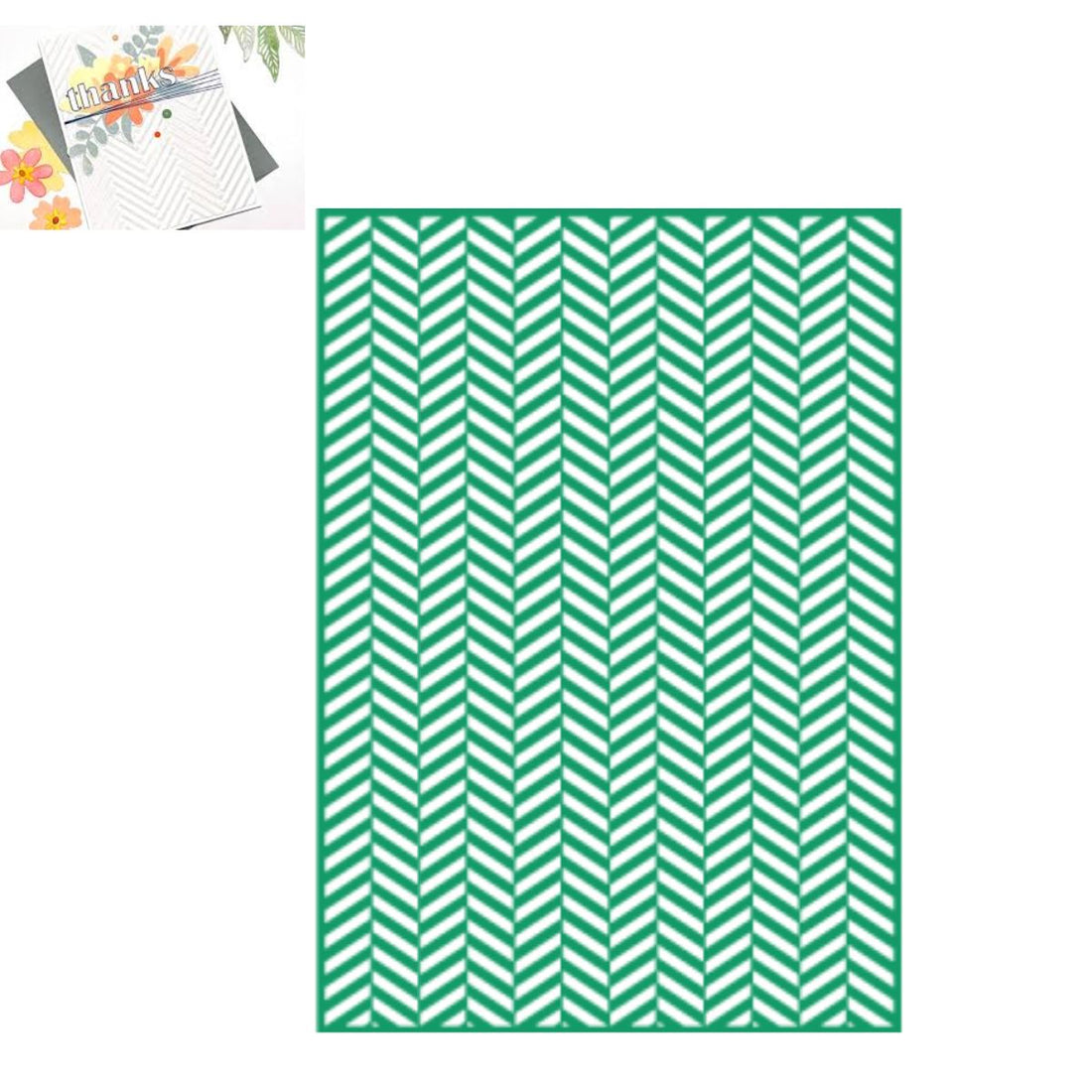 Twill Herringbone Embossing Folder Plus / Folder de Grabado Plus de Líneas Diagonales Dados de Corte / Suajes / Troqueles Craftwell