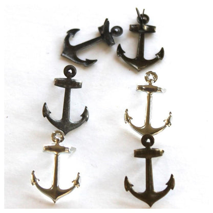 Metallic Anchor Brads / Brads de Ancla Marina Adornos / Embellishments Eyelet Outlet