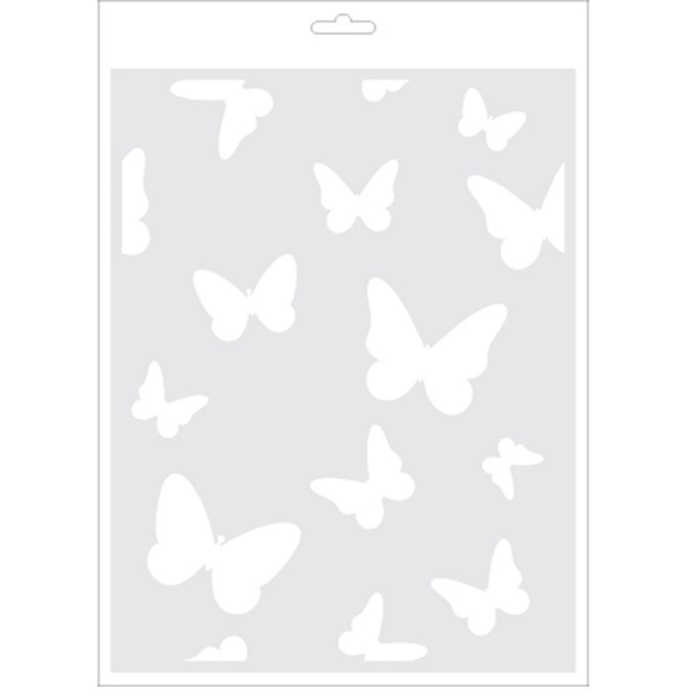 Butterflies Stencil / Plantilla de Mariposas Esténciles / Plantillas American Crafts