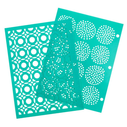 Kaleidoscope Mixed Media Stencils / 3 Estenciles Caleidoscopio Descontinuado Vicki Boutin