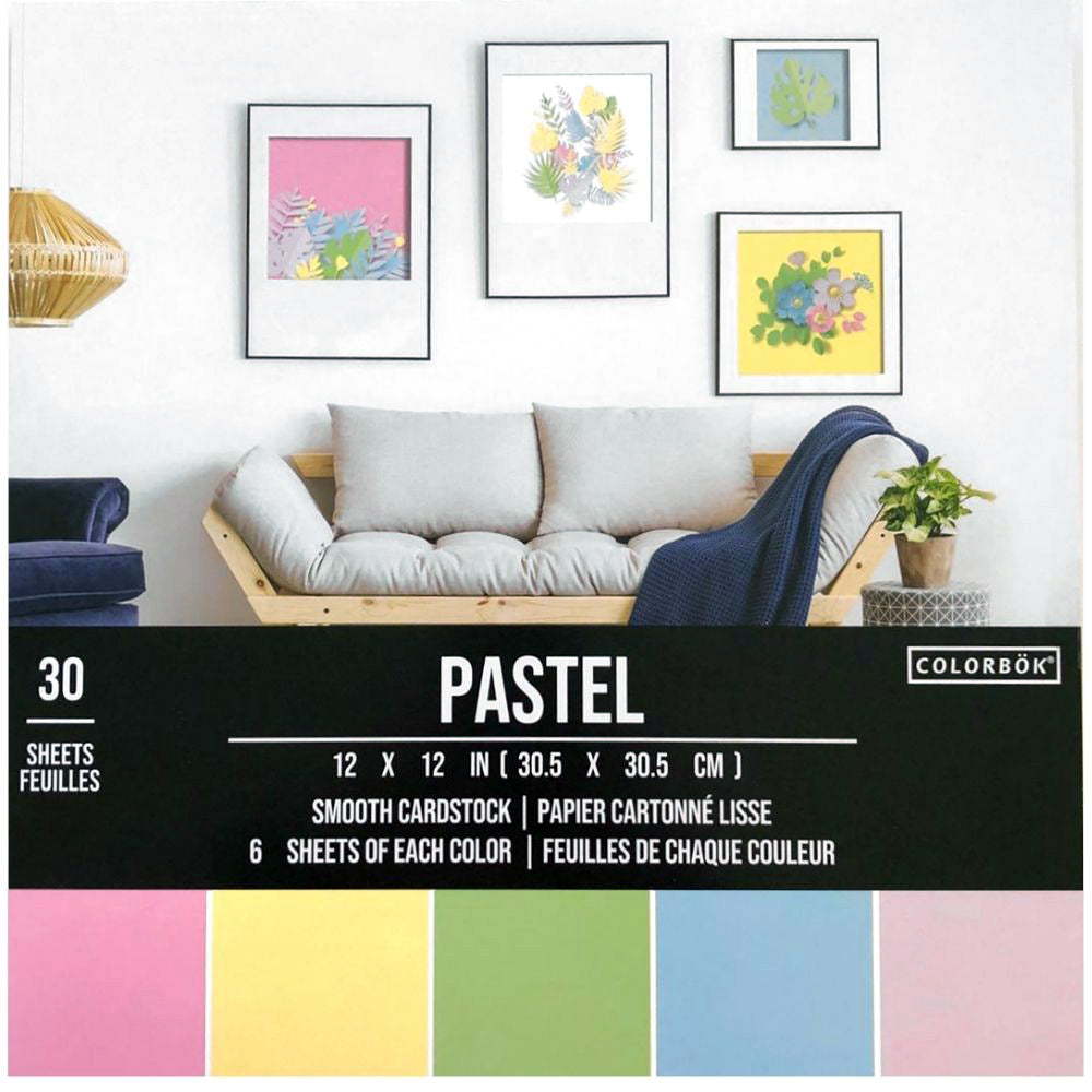 Pastel Smooth Cardstock / Block de Cartulina Colores Pastel 12"