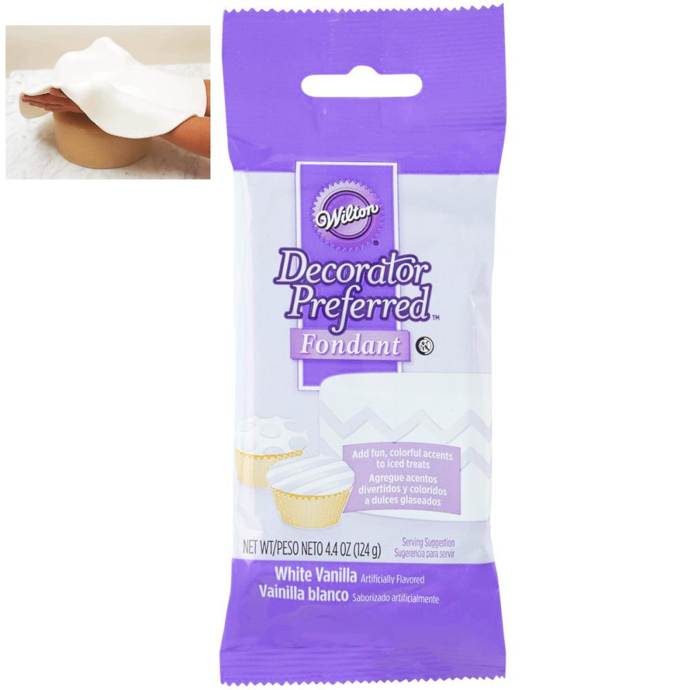 White Fondant 4.4 Oz / Fondant Blanco 124 g Descontinuado Wilton