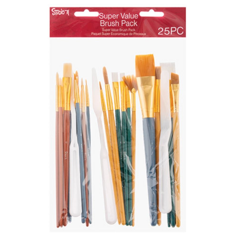 Studio 71 Super Value Brush Set / Set de Pinceles y Espátulas 25 pz Pinceles y Brochas Darice