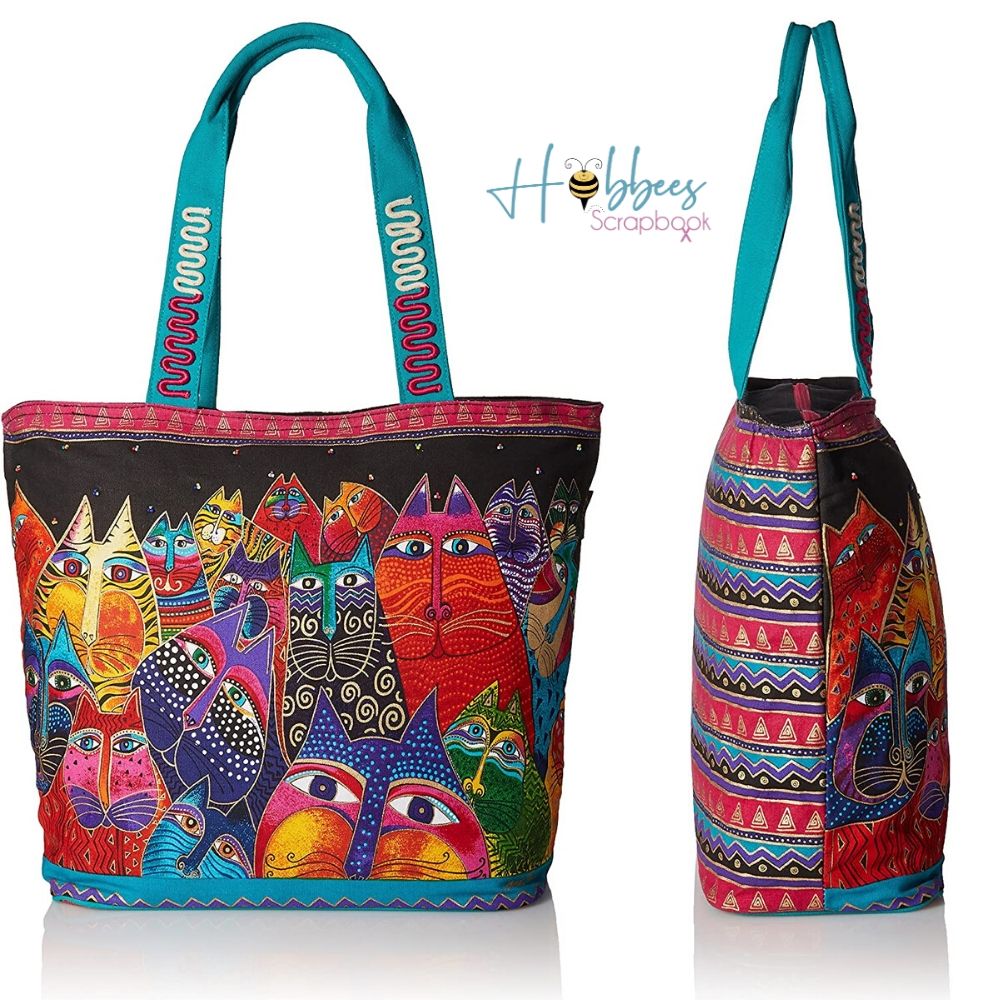 Shoulder Tote Zipper Top / Bolsa de Mano con Cierre Descontinuado Laurel Burch