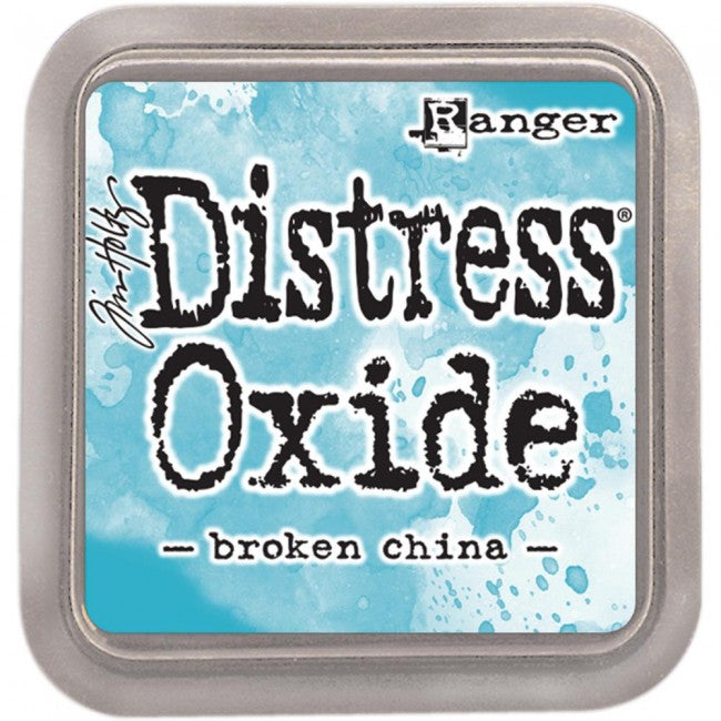 Tim Holtz Distress Oxide Broken China / Cojin de Tinta Efecto Oxidado Azul Tintas Ranger