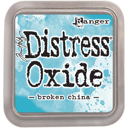 Tim Holtz Distress Oxide Broken China / Cojin de Tinta Efecto Oxidado Azul Tintas Ranger