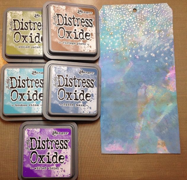 Tim Holtz Distress Oxide Broken China / Cojin de Tinta Efecto Oxidado Azul Tintas Ranger