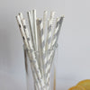 Paper Straws Silver / Popotes de Papel Decorativo Plateados