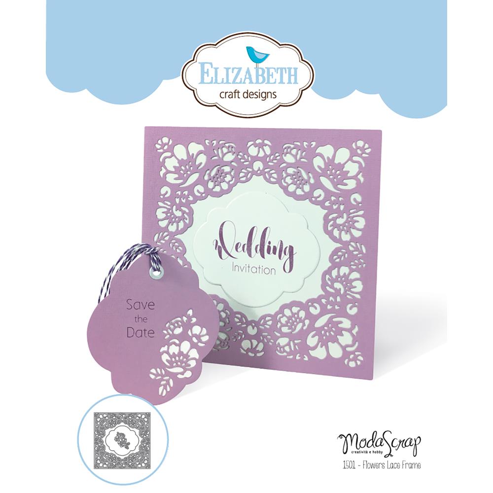 Flowers Lace Frame Die / Suaje De Marco Floral Descontinuado Elizabeth Craft Designs