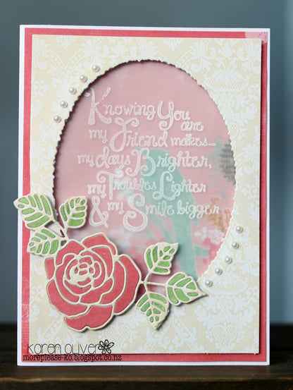Beautiful Rose Die / Suaje de Rosa Abierta Descontinuado Frantic Stamper
