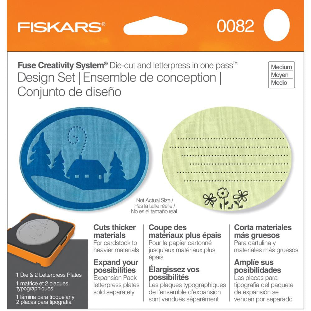 Oval Die Cut and Letterprss Set / Suaje y Prensa de Ovalo Dados de Corte / Suajes / Troqueles Fiskars
