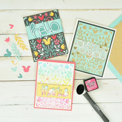 Thinlits Folk Art Elements Die / Suajes Flores Populares Descontinuado Sizzix