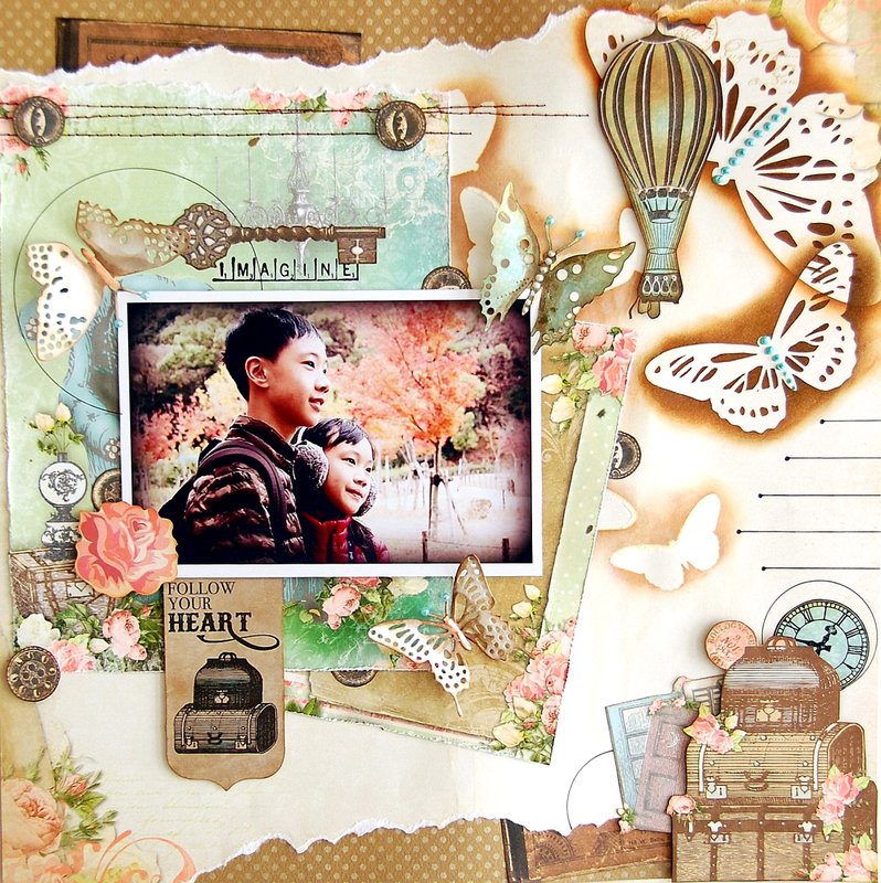 Stickable Stencils Butterflies / Plantillas de Mariposas Adhesivas Esténciles / Plantillas BoBunny