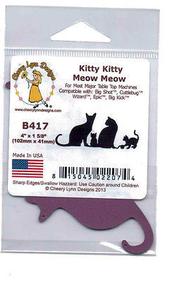 Suaje de Corte de Gato / Kitty Kitty Meow Meow DESCONTINUADO Cheery Lynn Designs