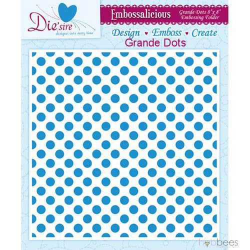 Embossalicious Grande Dots 8&quot; x 8&quot; / Folder de Grabado Grande Puntos Descontinuado Crafter&