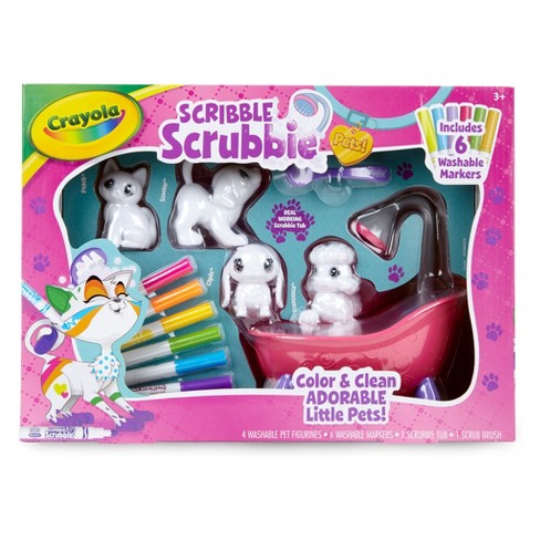 Scribble Scrubbie Tub Play Set Pets / Set de Dibujo Crayola Mascotas 3D Descontinuado Crayola