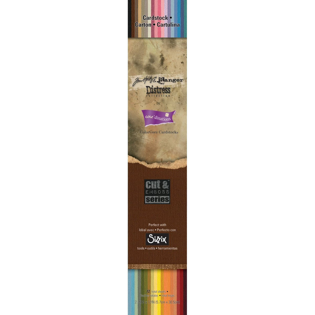 Tim Holtz Distress Collection Paper Brights / Block de Tiras de Papel Cartulina Papel Core&