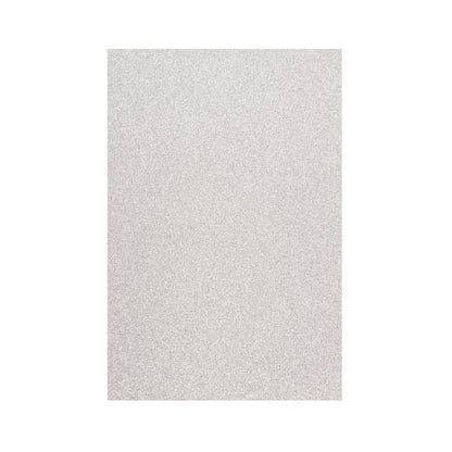 Silver Glitter Adhesive Cardstock / Cartulina Adhesiva Plateada con Brillitos Descontinuado Darice