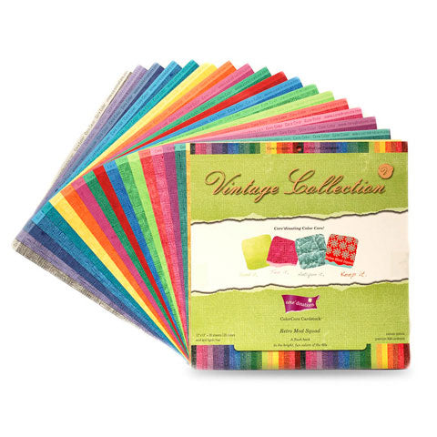 Vintage Collection Cardstock Pad 12 X 12 / Cartulina Colores Envejecidos Descontinuado Core&