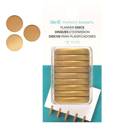 Gold 1.25 Inch Expander Discs / Anillos Dorados para Libreta o Agenda Discos para Planners We R Memory Keepers