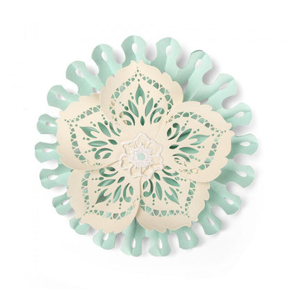 Framelits Die &amp; Stamp Set Mandala Flower / Suaje y Sello de Flor Mandala Descontinuado Sizzix