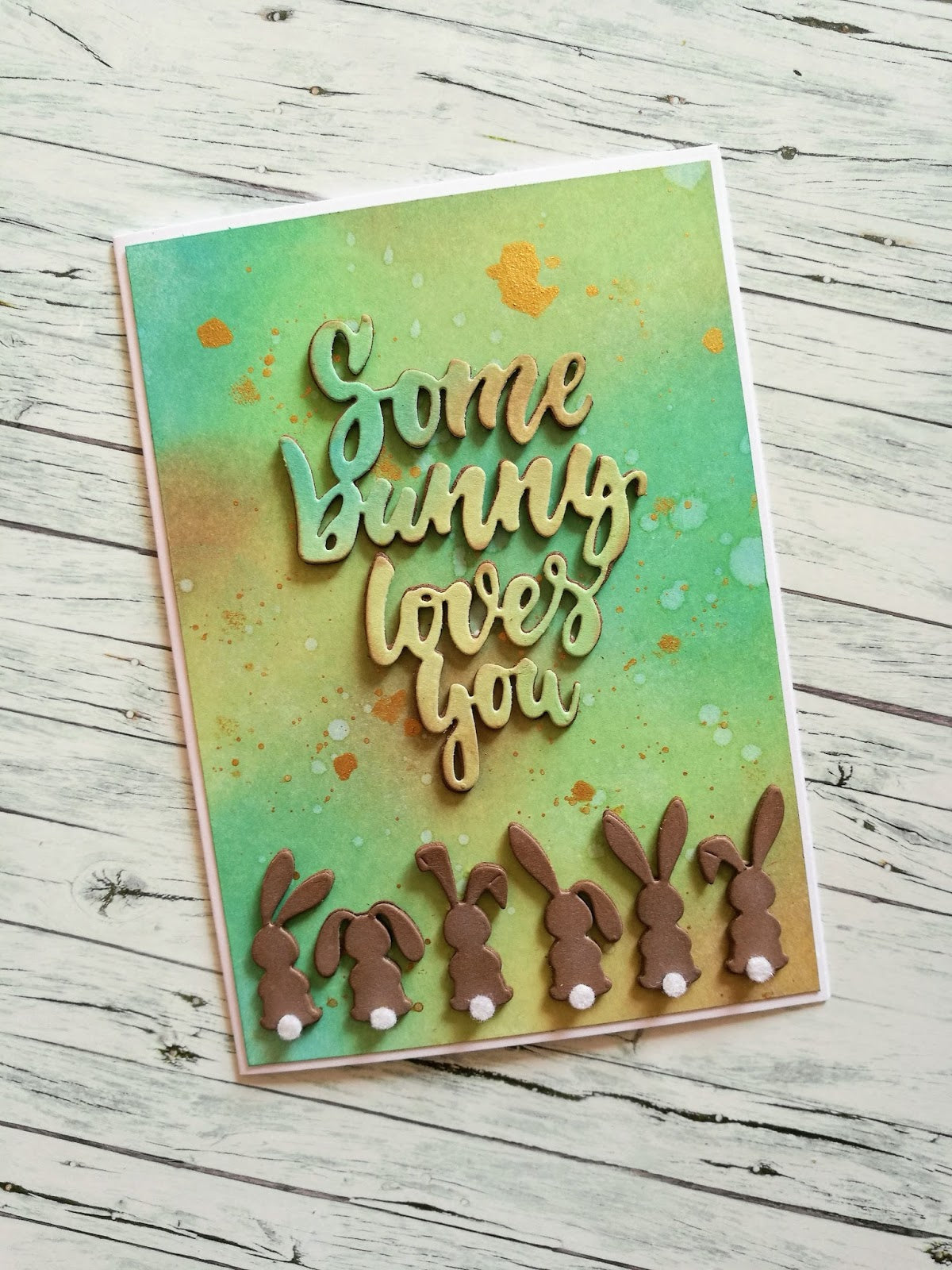 Some Bunny Loves You Die / Suaje de Conejos y Frase Dados de Corte / Suajes / Troqueles Cottage Cutz