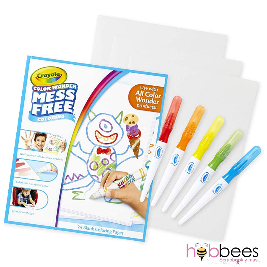 Color Wonder Mess Free Paintbrush Pens / Cuaderno de Hojas y Plumones Mágicos
