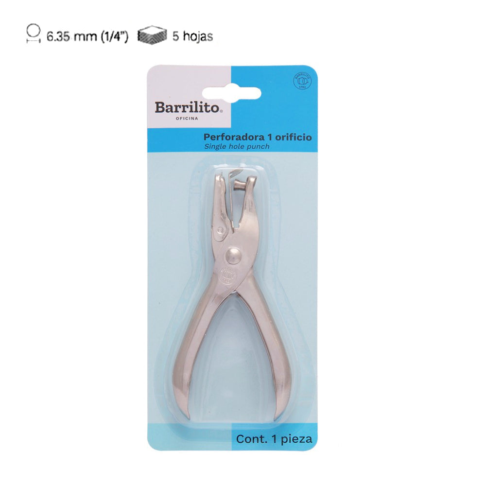 Perforadora de 1 Hoyito 6.3mm Perforadoras Barrilito