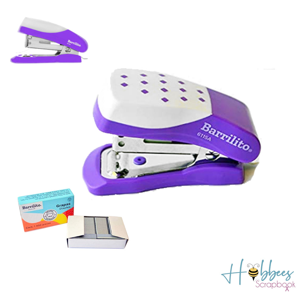 Mini Engrapadora y Grapas Descontinuado Barrilito