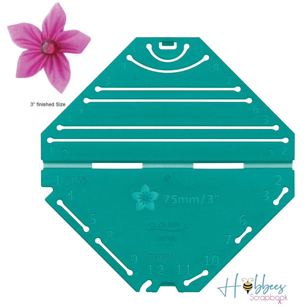 Plantilla para hacer flores de tela / Kanzashi Pointed petal large Descontinuado Clover