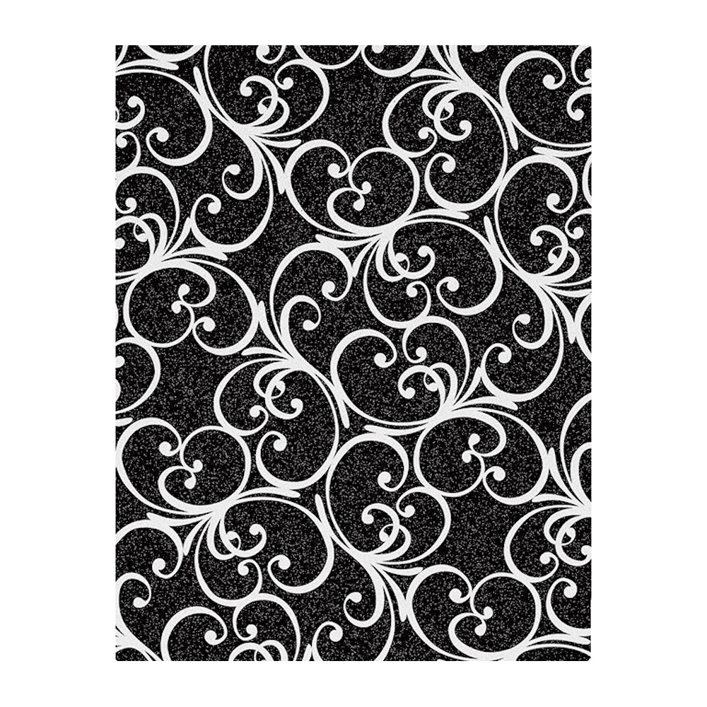 Pow Glitter Flourish Paper Pack / 4 Hojas de Papel Estampado Negro y Dorado Papel American Crafts