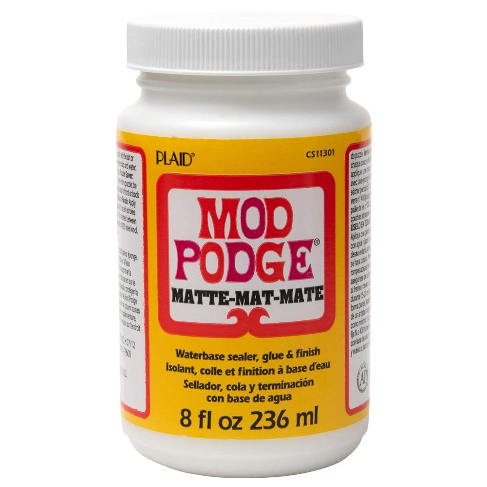 Mod Podge Matte 236 ml / Pegamento Barniz Sellador Acabado Mate Adhesivos / Pegamentos Plaid