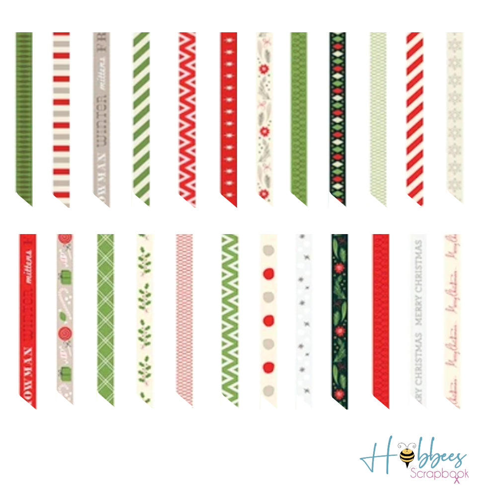 Premium Ribbon Value Pack Christmas /  24 Carretes de Listones Navideños Descontinuado American Crafts