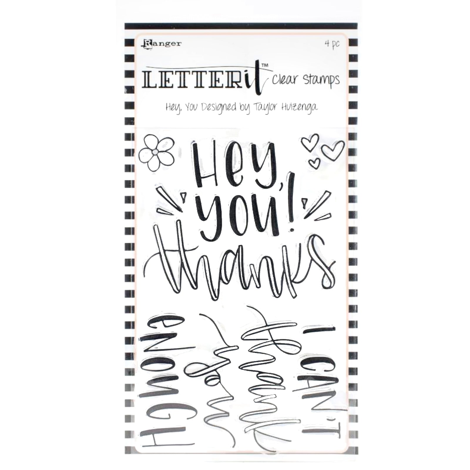 Letter It Clear Stamp  / Sello Acrílico Hey You