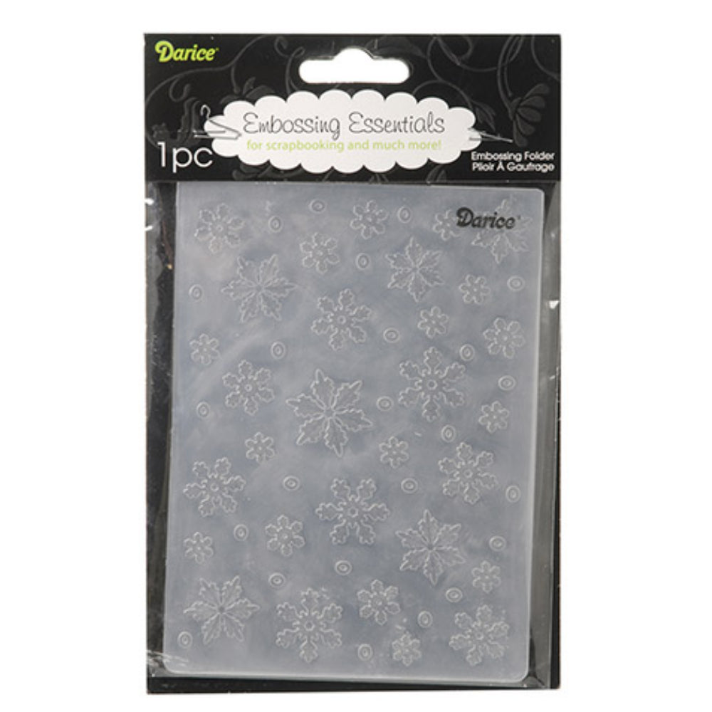 Snowflake Embossing Folder / Folder de Grabado Copos de Nieve Descontinuado Darice