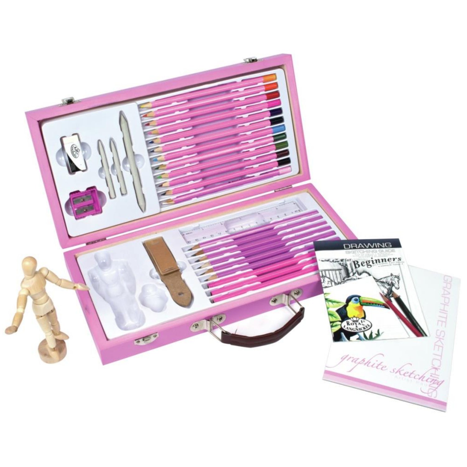 Sketching and Drawing Pink Art Set / Estuche de Dibujo Dibujo Royal Langnickel