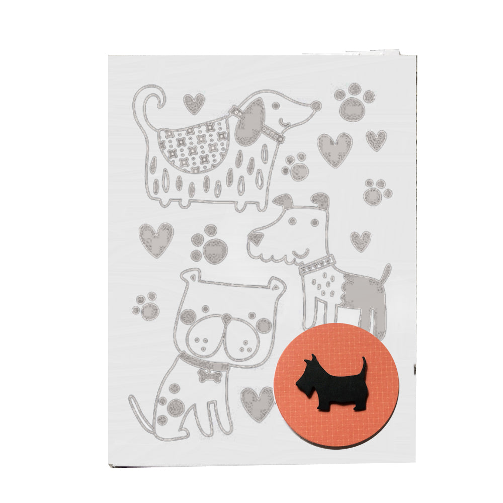 Three Cute Doggies Embossing Folder / Folder de Grabado Perritos Folders de Grabado Darice