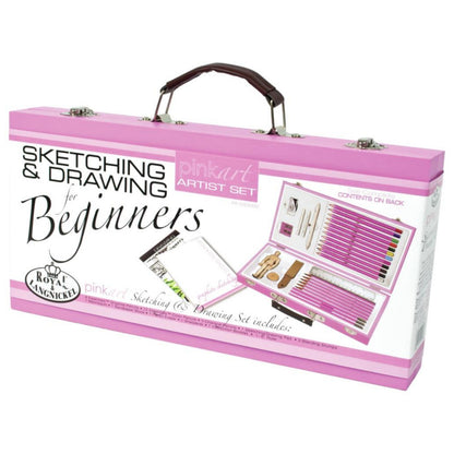 Sketching and Drawing Pink Art Set / Estuche de Dibujo Dibujo Royal Langnickel