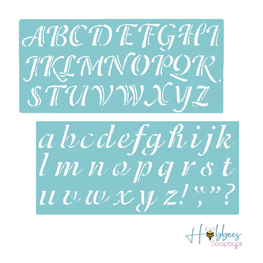 Calligraphy Alphabet Stencils / Esténcil De Alfabeto Descontinuado Darice