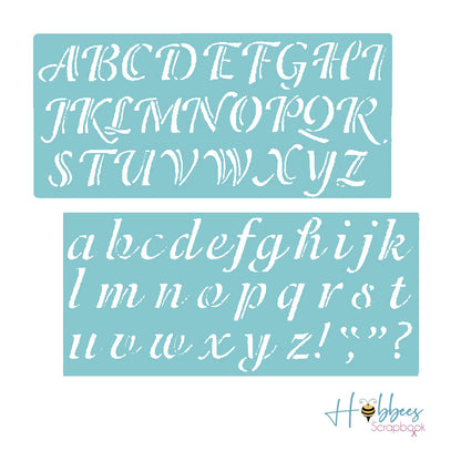 Calligraphy Alphabet Stencils / Esténcil De Alfabeto Descontinuado Darice