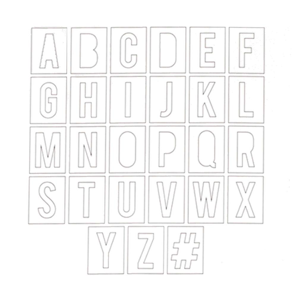 Alphabet Stencils / Esténciles de Letras Grandes Esténciles / Plantillas Heidi Swapp